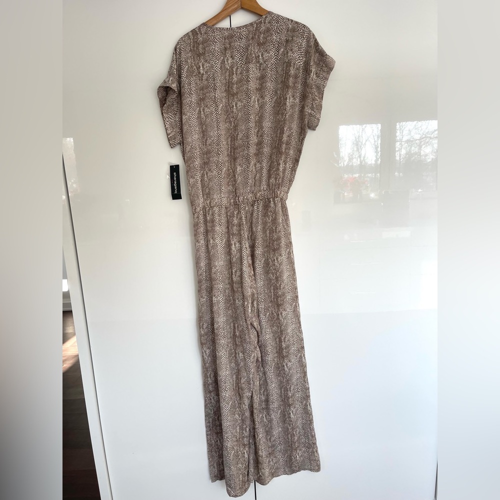 Sharagano Taupe snake Patterned Maxi Dress